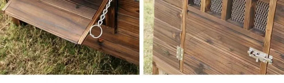Pet Houses Products for Dogs Solic Wood Waterproof Windproof Sunshade Anti-corrosion Insect Proof Outdoor Warm Animal Dog House