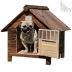 Pet Houses Products for Dogs Solic Wood Waterproof Windproof Sunshade Anti-corrosion Insect Proof Outdoor Warm Animal Dog House