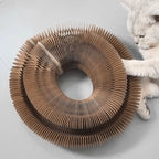 Foldable Cat Scratcher with Bell & Catnip - Multi-Level Cardboard Toy for Kittens, Durable Claw Sharpener