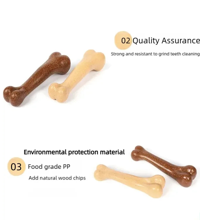 Dog Durable Beef Flavored Chew Toy, Bone Shaped Dog Interactive Play Toy, Teeth Clean Training Toy Pet Supplies