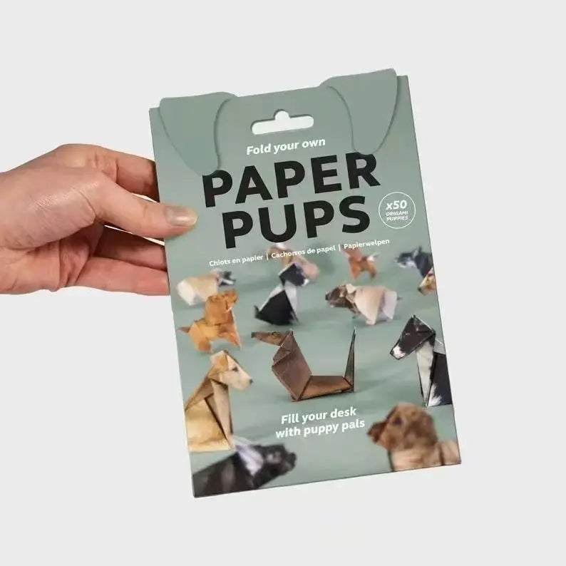 DIY Origami Paper Cats Dogs Dinosaurs Kit 50Pcs Fold Your Own Animal Craft Cute 3D Desk Decor Toy for Kids Adults Beginners Gift