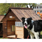 Pet Houses Products for Dogs Solic Wood Waterproof Windproof Sunshade Anti-corrosion Insect Proof Outdoor Warm Animal Dog House