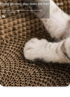 Cat Scratching Board Protect Furniture Grinding Claw Toys Oval Corrugated Paper Wear-resistant Cat Nest Cat Accessories