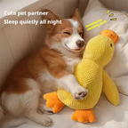 Duck dog toy plush chew resistant durable dog toy with quacking sound teeth grinding relief soft companion for small large dog