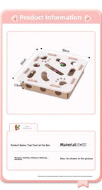 Cat Puzzle Toy Felt Puzzle Box Cat Exercise Toy With Ball Indoor Sports Entertainment Hunting Cat Toys For Indoor Cats