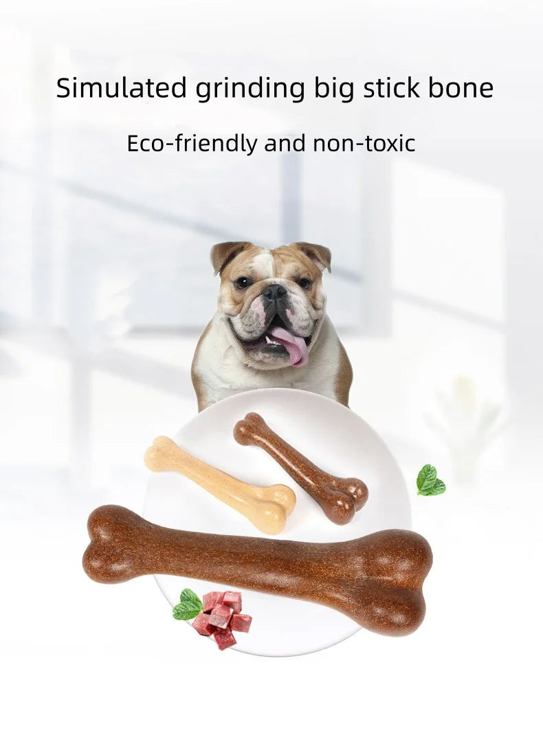 Dog Durable Beef Flavored Chew Toy, Bone Shaped Dog Interactive Play Toy, Teeth Clean Training Toy Pet Supplies