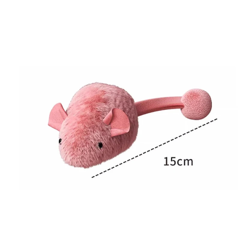 New Interactive Mouse Plush Cat Chew Toys Boredom Interactive Plush Toys Kitten Game Indoor Plush Mice Luminous Toys For Cats