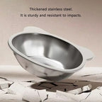 ‌304 Stainless Steel Raised Cat Bowl with 15° Elevated Design Tilted Neck Guard Healthy Feeding Shatterproof for Cats Puppies