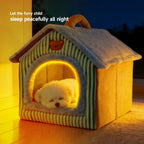 Foldable Pet House Removable Washable Cat House Puppy Cave Sofa Pet Bed House for Extra Small Dogs and Small and Medium Cats