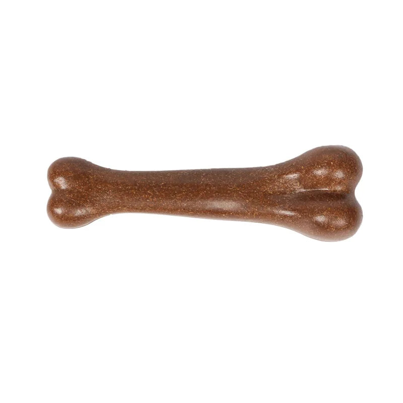 Dog Durable Beef Flavored Chew Toy, Bone Shaped Dog Interactive Play Toy, Teeth Clean Training Toy Pet Supplies